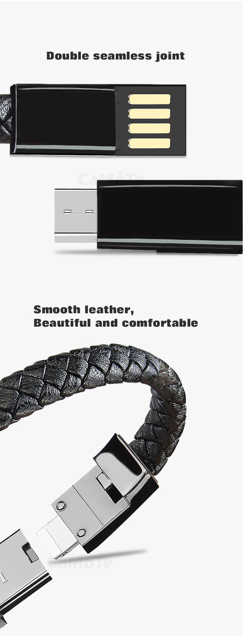 USB Charging Cable Outdoor Portable Leather